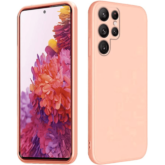 Capa Silicone Líquido Samsung S21 Ultra Rosa - 48258005