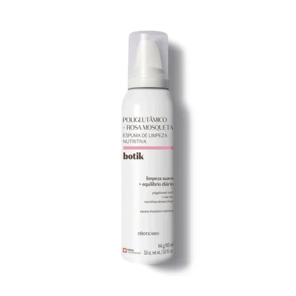 O Boticário Botik Espuma de Limpeza Nutritiva Ácido Poliglutâmico + Rosa Mosqueta 150ml