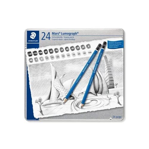 Staedtler Lápis Grafite Mars Lumograph 100 G24 24 Unidades