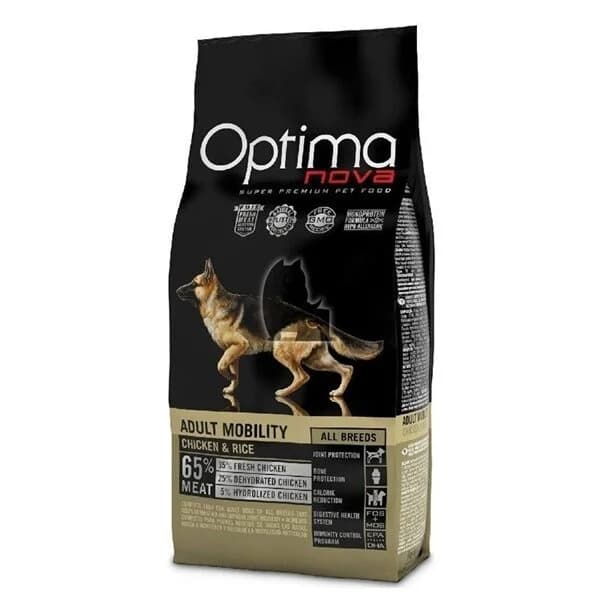 Optima Nova Adult Mobility Chicken & Rice Dog 12Kg