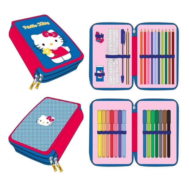 Cerdá Estojo Duplo Hello Kitty Azul/Rosa