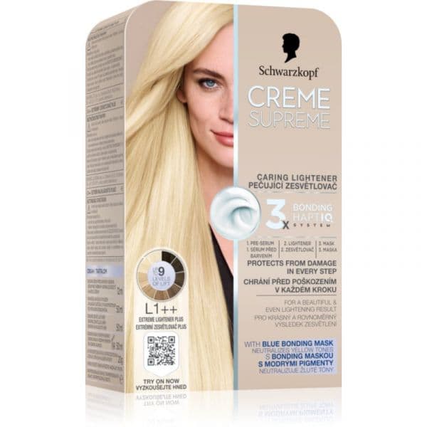 Schwarzkopf Creme Supreme Cor para Cabelo Permanente Tom L1++ Extreme Lightener Plus 60ml