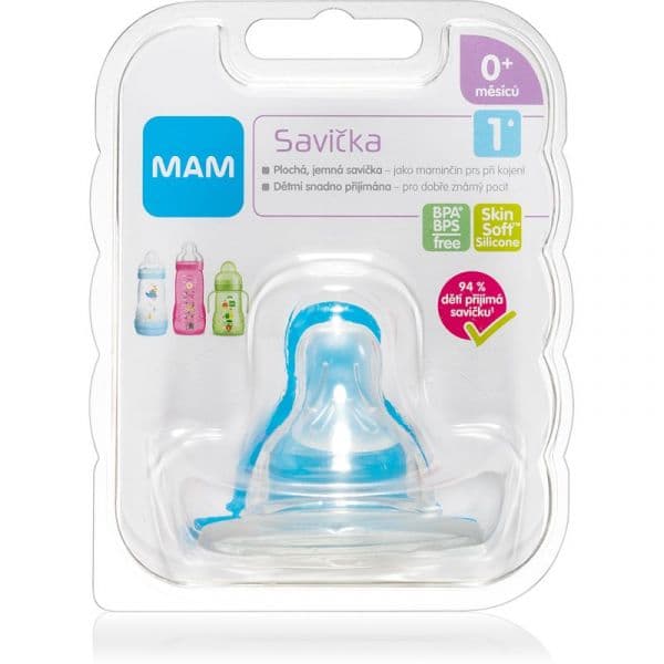 MAM Baby Bottles Teat V1 Tetina Slow Flow 0m+ 1 Un.