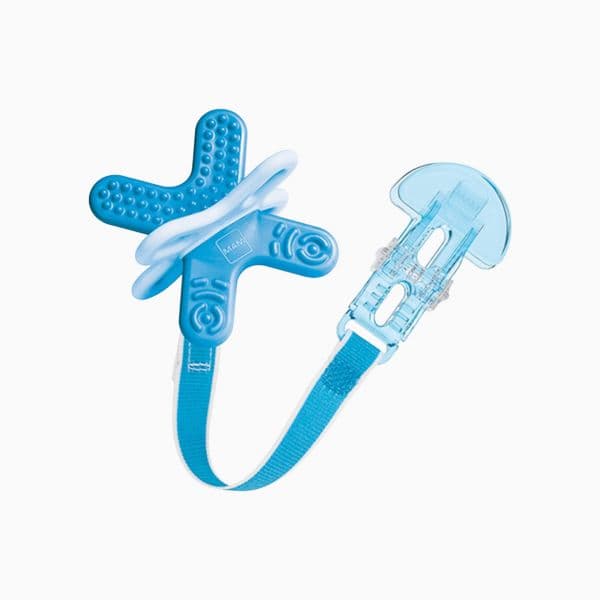 MAM Mordedor Bite & Relax Dentes Posteriores Fase 2 com Clip Azul
