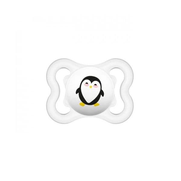 Mam Chupeta Supreme Silicone Pinguim Branco +2M
