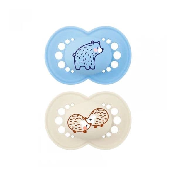 Mam 2 Chupetas Original Silicone Colours of Nature Azul +16M
