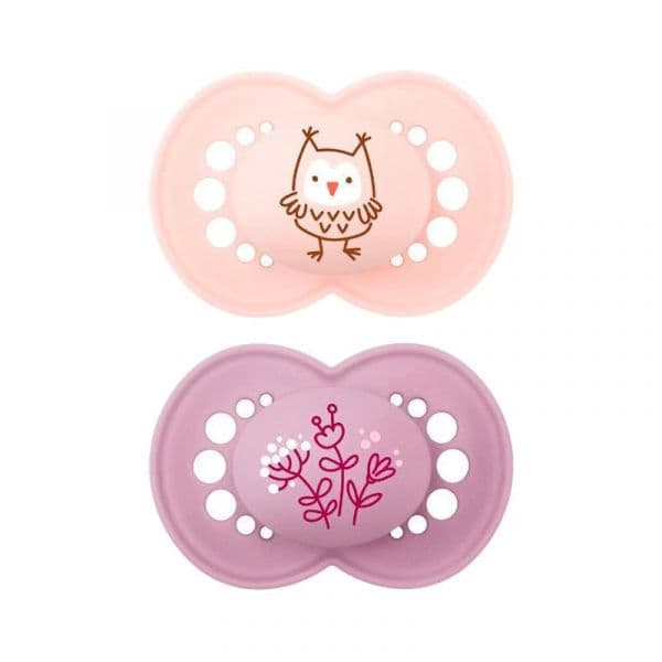 MAM 2 Chupetas Original Silicone +16M Colours of Nature Rosa