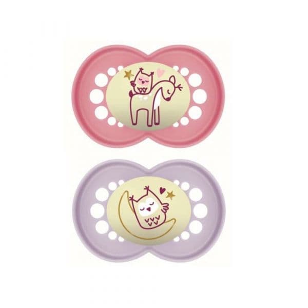 MAM Chupeta Original Pure Night 6+m Rosa