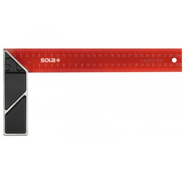 Sola- Escuadra de Carpintero de Inox Pintado Epoxi Rojo Src Medidas (mm) 250 X 145