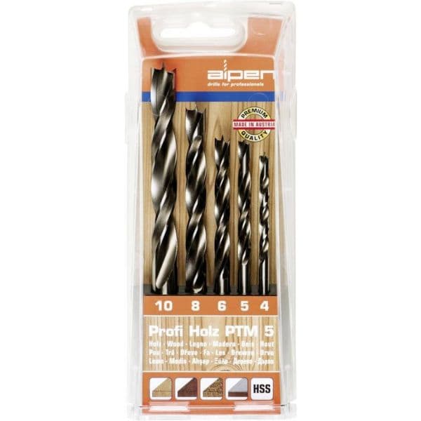 Alpen-Maykestag Conjunto de Brocas PTM 5 Profi Holz para Madeira 5 Peças