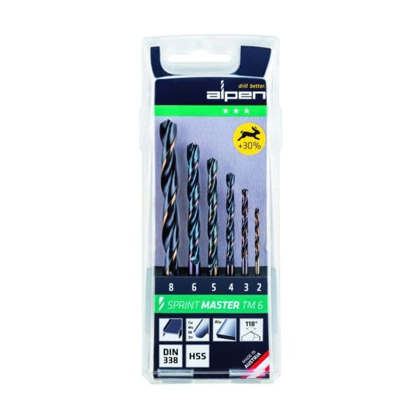 ALPEN Estuche Brocas Hss Sprint Master 6 Peças Af 09083800