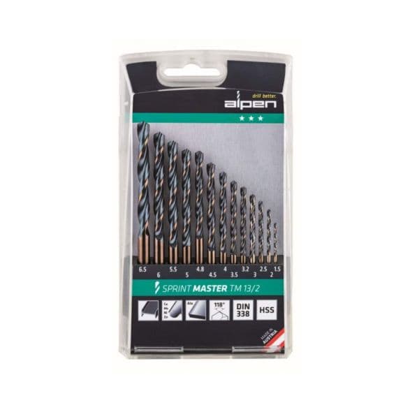 Alpen-Maykestag Broca Sprint Master TM 13/2 HSS para Metal Cinzento