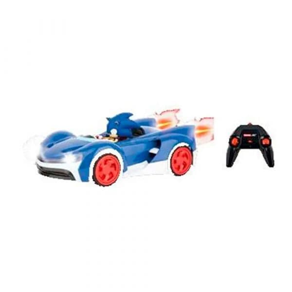 Carrera Carro Telecomandado Sonic 1:18 2.4ghz com Luzes Multicolor/Azul