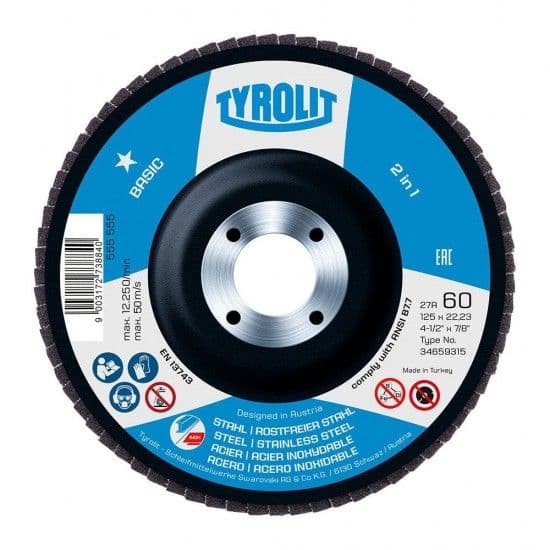 Disco de lâminas 27cla ø125x22,23 za60q-b. refª 82019 TYROLIT