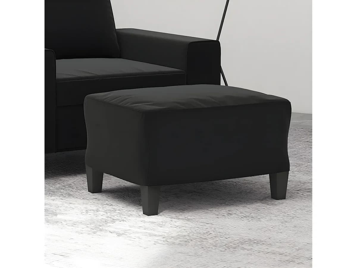 Apoio de pés tecido de microfibra 60x50x41 preto PT310626