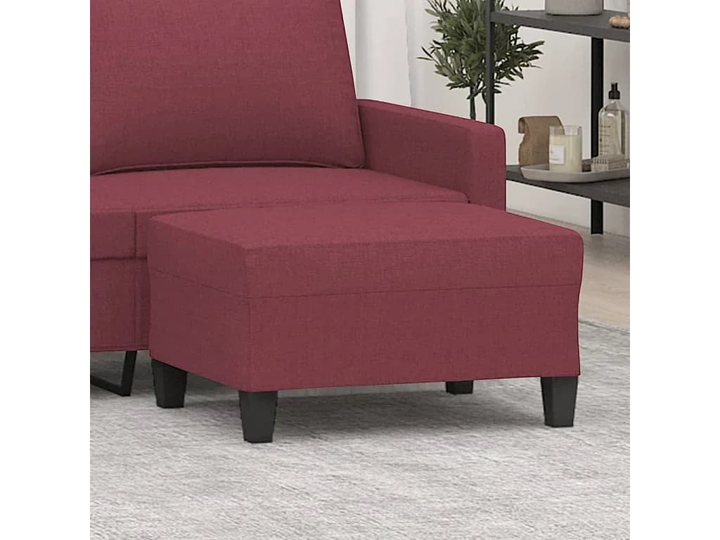 Apoio de pés 70x55x41 cm tecido vermelho-tinto PT142353