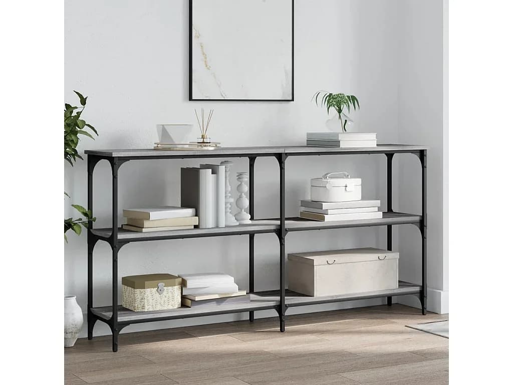 Mesa consola 150x29x75 cm derivados de madeira cinzento sonoma PT888473