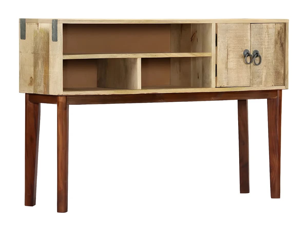 Mesa consola 115x30x76 cm madeira de mangueira áspera maciça PT199346