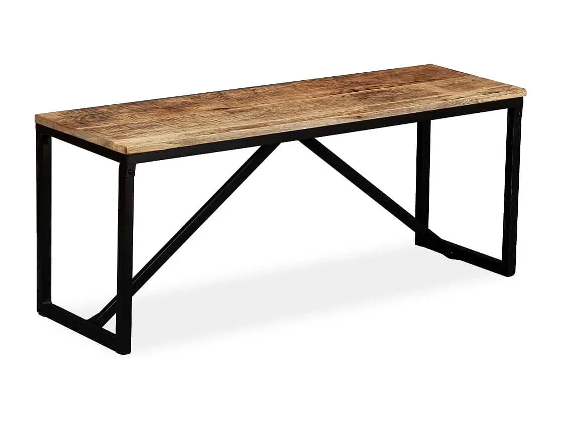 Banco em madeira de mangueira maciça 110x35x45 cm PT449658