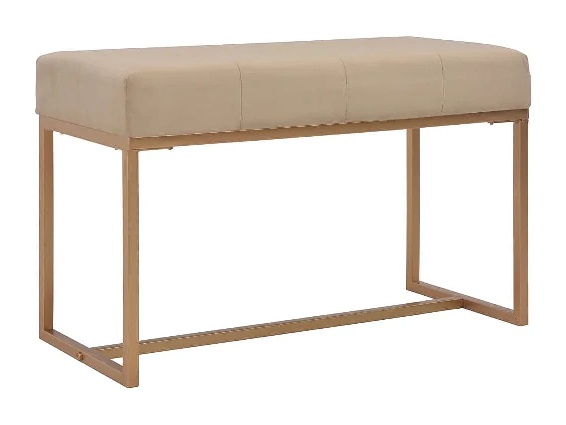 Banco 80 cm veludo bege PT430899