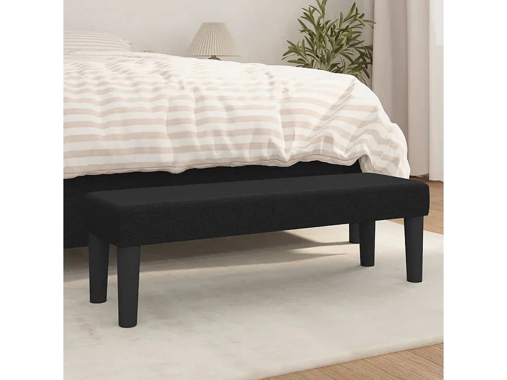 Banco 100x30x30 cm tecido preto PT592930