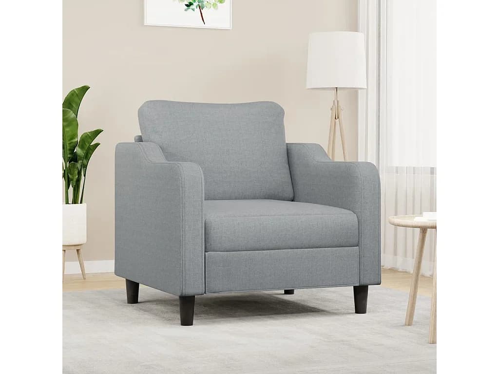 Poltrona tecido 60 cm cinzento-claro PT886702