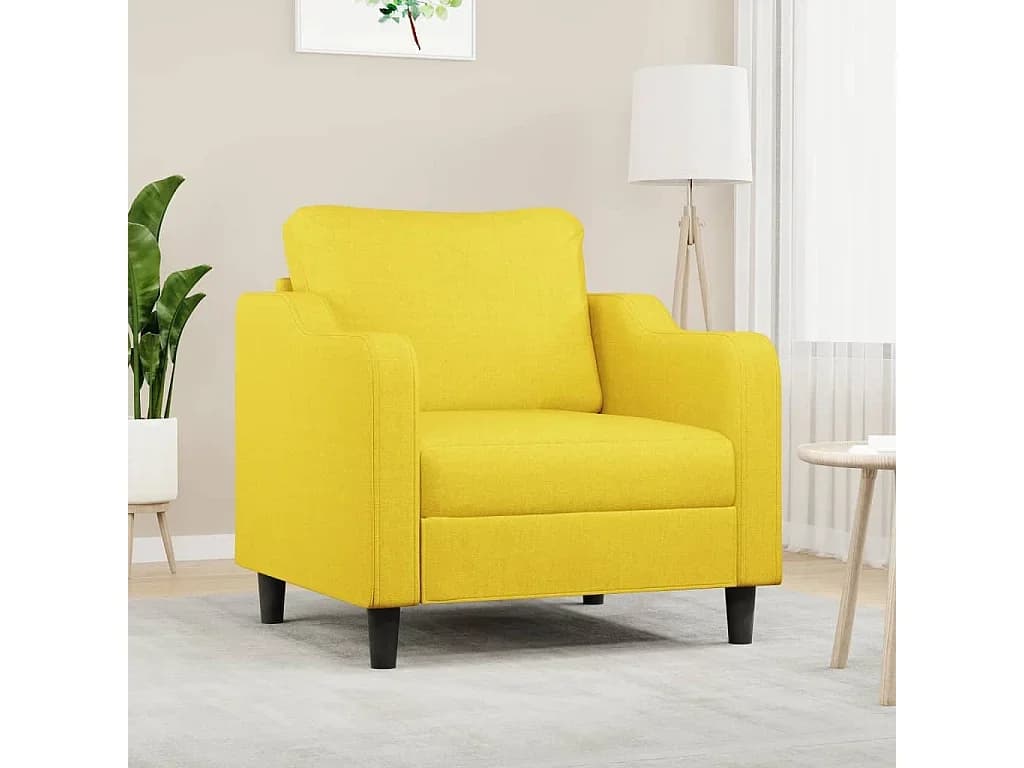 Poltrona 60 cm tecido amarelo-claro PT507317