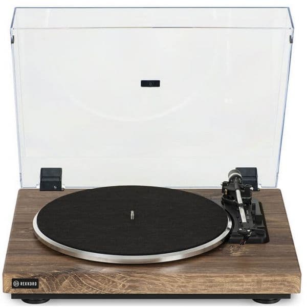 Gira-Discos Rekkor Audio Gira-discos Totalmente Automático F300, Sub-chassi Flutuante ( Stirling Oak )