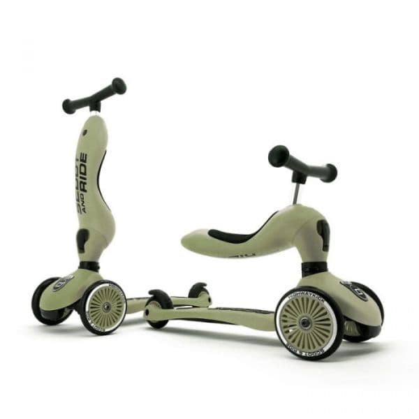 Scoot and Ride Trotinete 2 em 1 Highwaykick One Olive