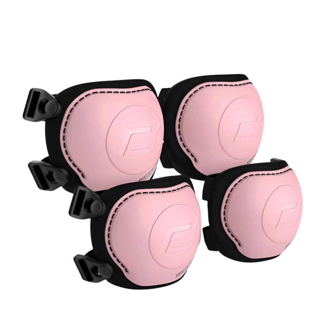 Scootandride proteções xxs rosa – kit de proteção infantil +12 meses