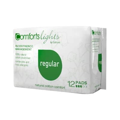 Cottons Comforts Lights Penso para Incontinência 100% Algodão Regular 12 Unidades