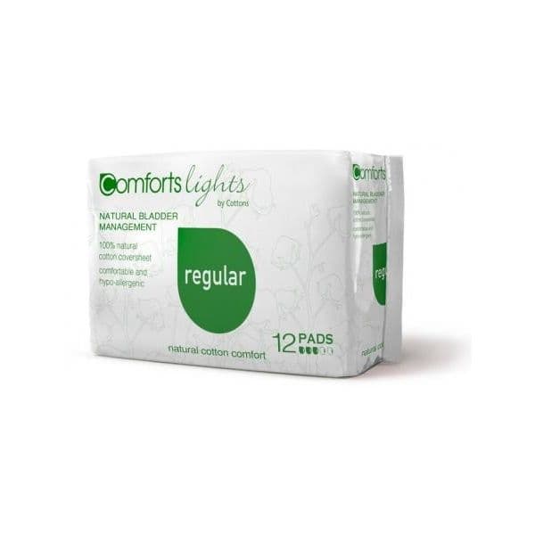 Cottons Comforts Lights Penso para Incontinência 100% Algodão Regular 12 Unidades