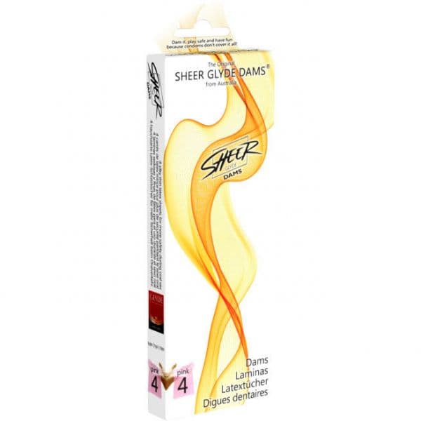 Sheer Glyder Dams Preservativos Orais Amoras Morango x4