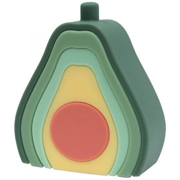 O.B Designs Silicone Avocado Stacker Atividades para Brincar 10m+