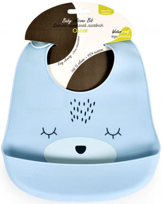 Babete silicone Cangaroo Oscar blue