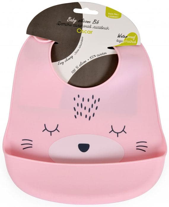 Babete silicone Cangaroo Oscar pink