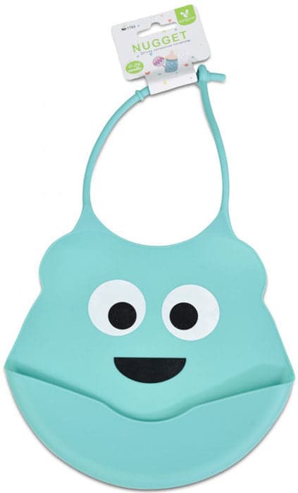 Babete silicone Cangaroo Nugget blue