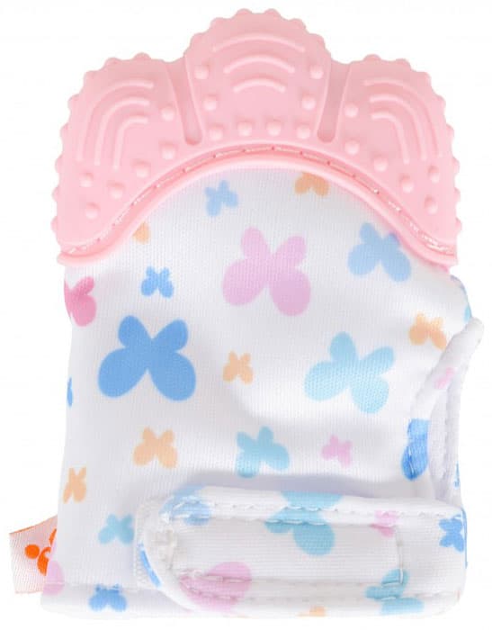 Luva mordedor de silicone Cangaroo Olive butterflies