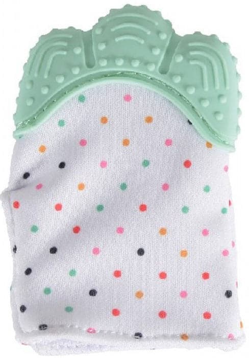 Luva mordedor de silicone Cangaroo Olive mint
