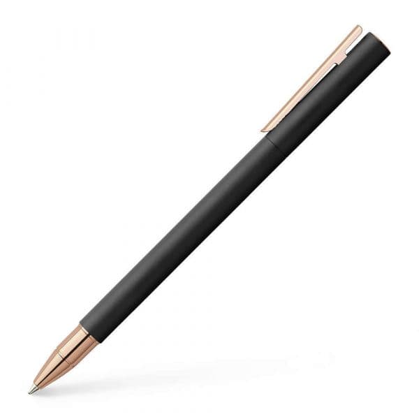 Faber-castell Rollerball Neo Slim Metal Black Rosegold Preto