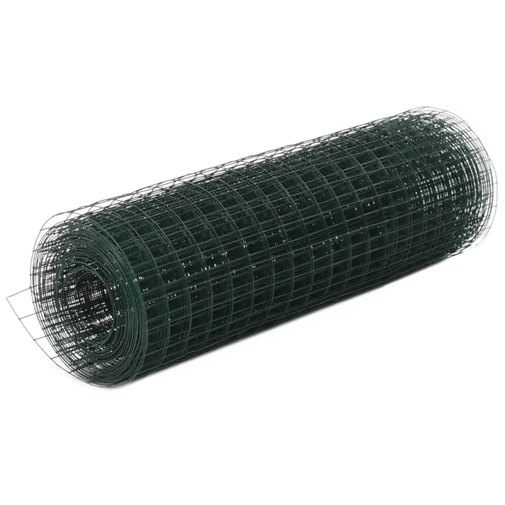 Rede Arame Quadrada Aço com Revestimento Pvc 25x0,5 M Verde - 143631
