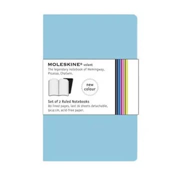 Moleskine Caderno XS Pautado Azul Claro Pack 2 Un.