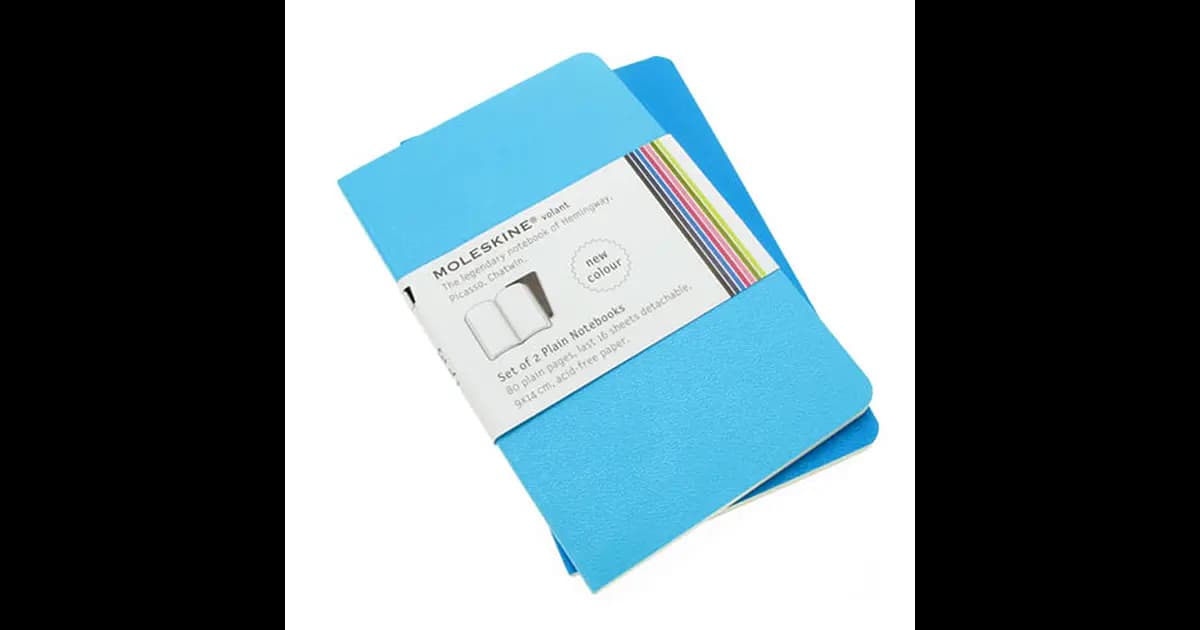 Moleskine Caderno de Bolso Liso Azul Claro Pack 2 Un.