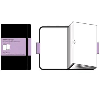 Moleskine Portfolio Pocket 9x14cm 6 Bolsas Preto