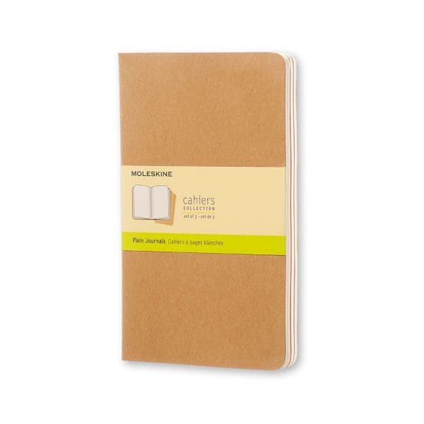 Moleskine 3 un. Cadernos Lisos L Bege
