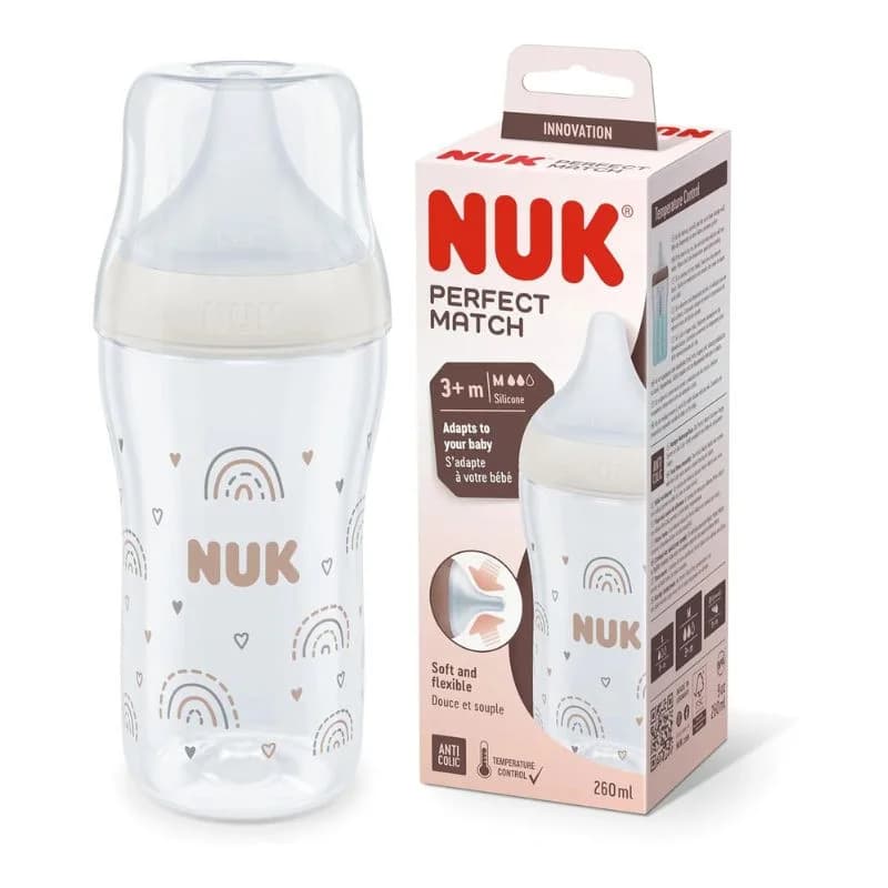Nuk Biberão Perfect Match Rainbow Tamanho M (+3 meses) 260ml
