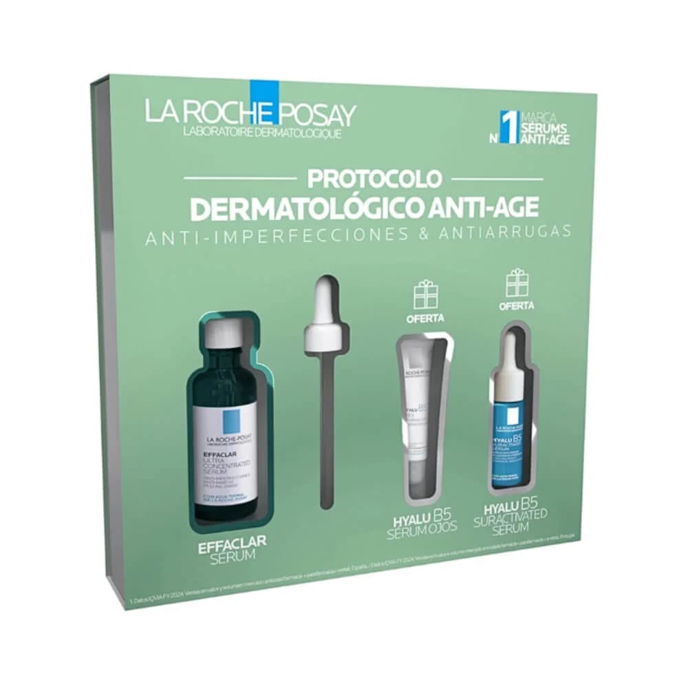 La Roche Posay Effaclar Sérum 30ml + Hyalu B5 Sérum Olhos 5ml + Hyaku B5 Sérum Superactivado 10ml Coffret