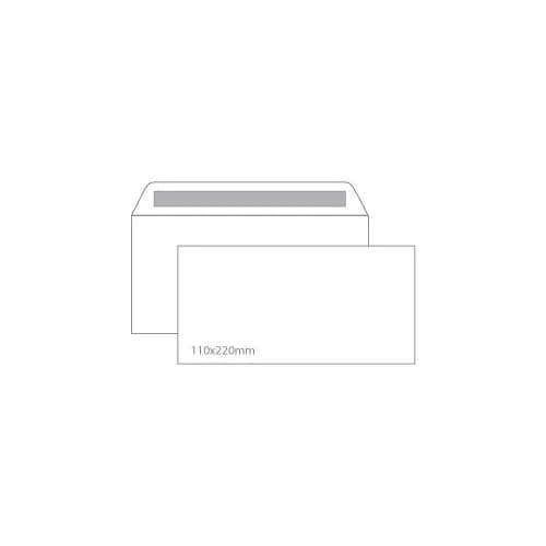 Envelopes Autodex 110x220mm s/ Janela 90g 500 Un. Branco - 53219