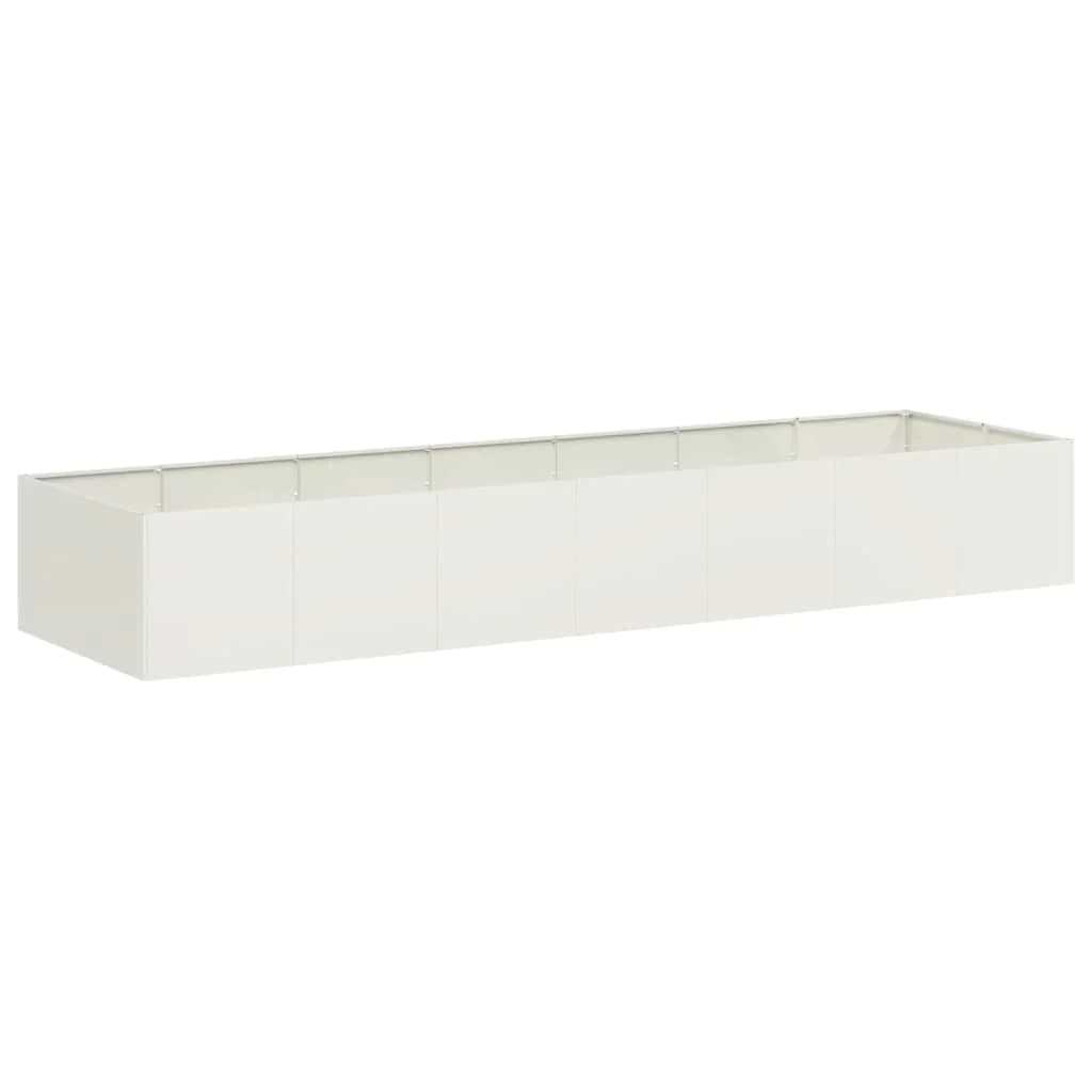 vidaXL Vaso/floreira 280x80x40 cm aço branco