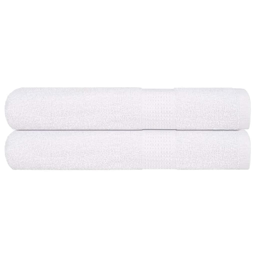 vidaXL Toalhas de Sauna 2 Peças 80x200 cm 360 Gsm 100% Algodão Branco - 3518805313